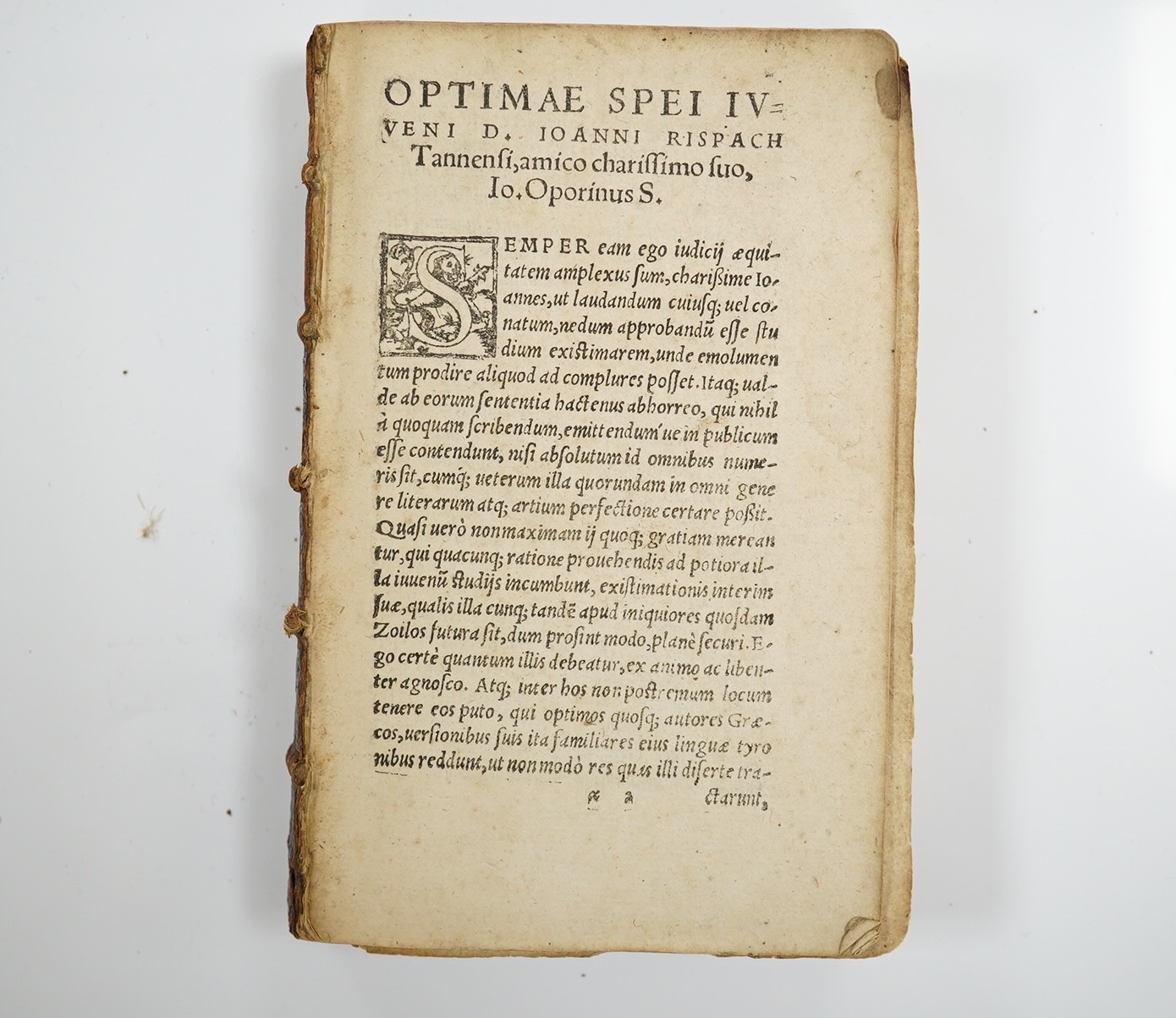 Hesiod - Ascrei Opera, quae quidem extant ... acccessit nunc demum Herculis Scutum ... a Joanne Ramo ... (16), 500, (32)pp. Basle: Johannes Oporinus, (?1544); bound with Hesiod - In Hesiod libros de Opere et Die, enarrat